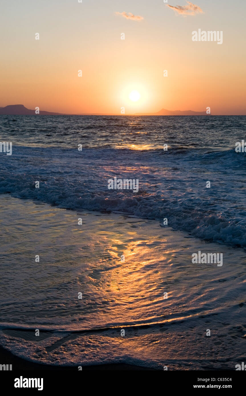 Sonnenuntergang in Rethymnon Kreta Stockfoto