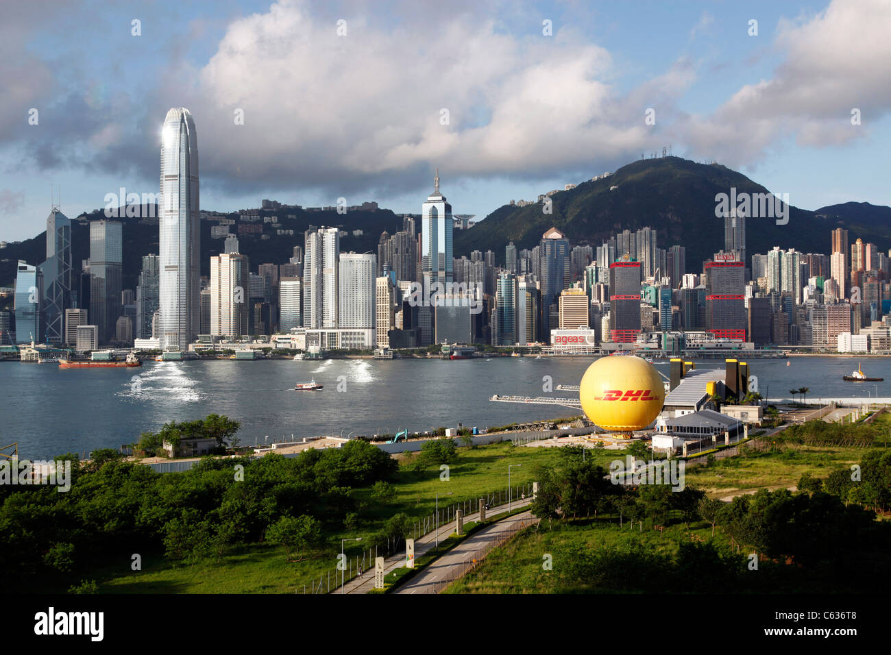 Überblick über die Skyline von Hong Kong, China Stockfoto