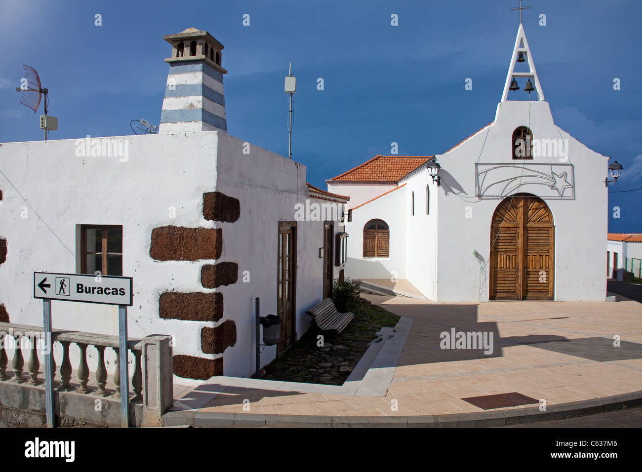 Kirche in Las Tricias La Palma, Kanarische Inseln, Spanien, Europa Stockfoto