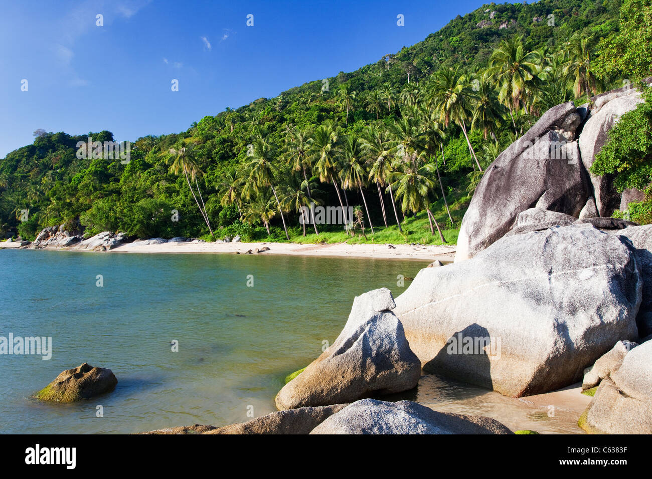 Empty Beach auf Ko Pha-Ngan, Thailand Stockfoto