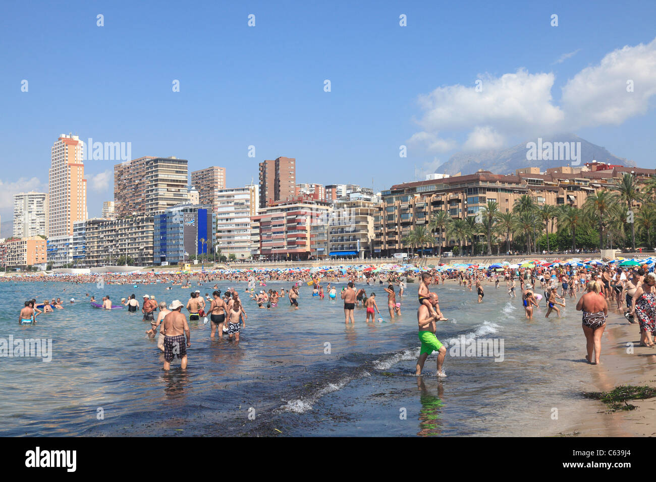 Beliebten Ferienort Benidorm in Spanien Stockfoto
