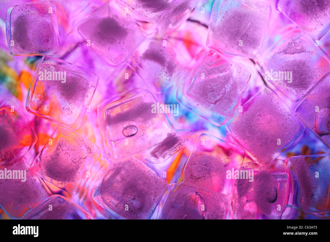 abstrakten farbigen Hintergrund mit Ice cube Stockfoto