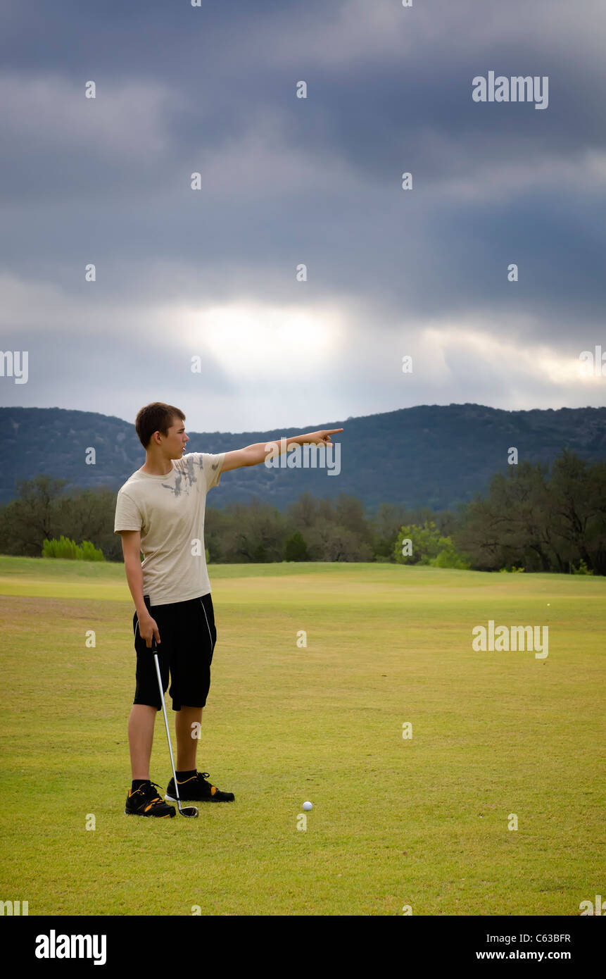 Junge Golfspieler Stockfoto