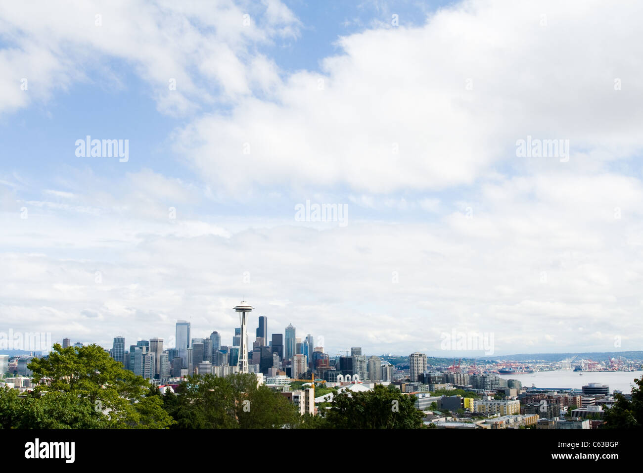 Skyline von Seattle aus Kerry Park Stockfoto