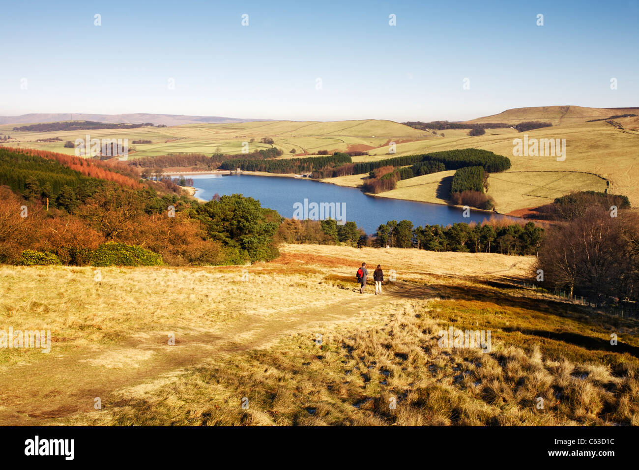 Blick über Goyt Tal, Derbyshire, England Stockfoto