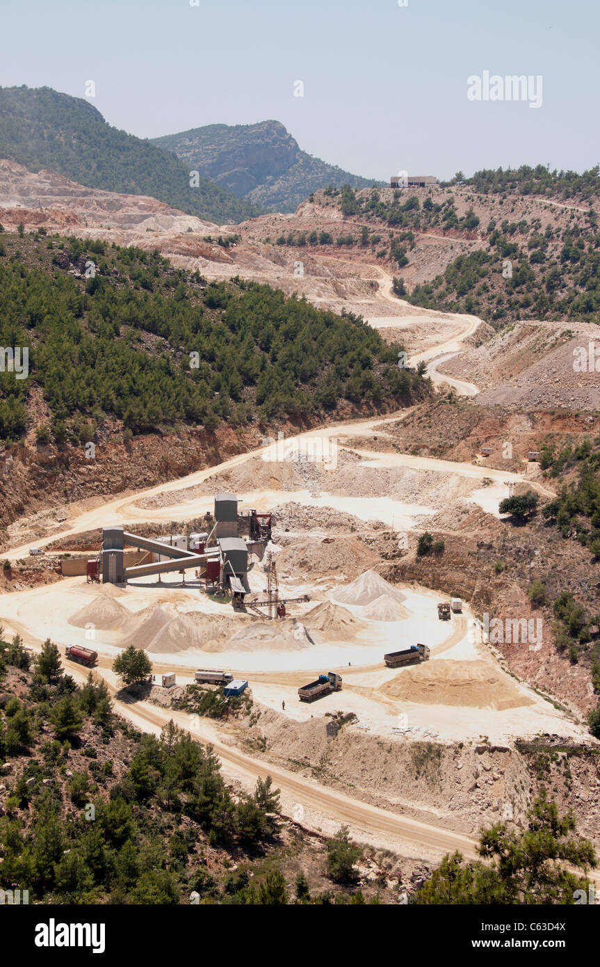 Süd Türkei türkische Bau neuer Straßen Arbeit Straßenarbeiten Stockfoto