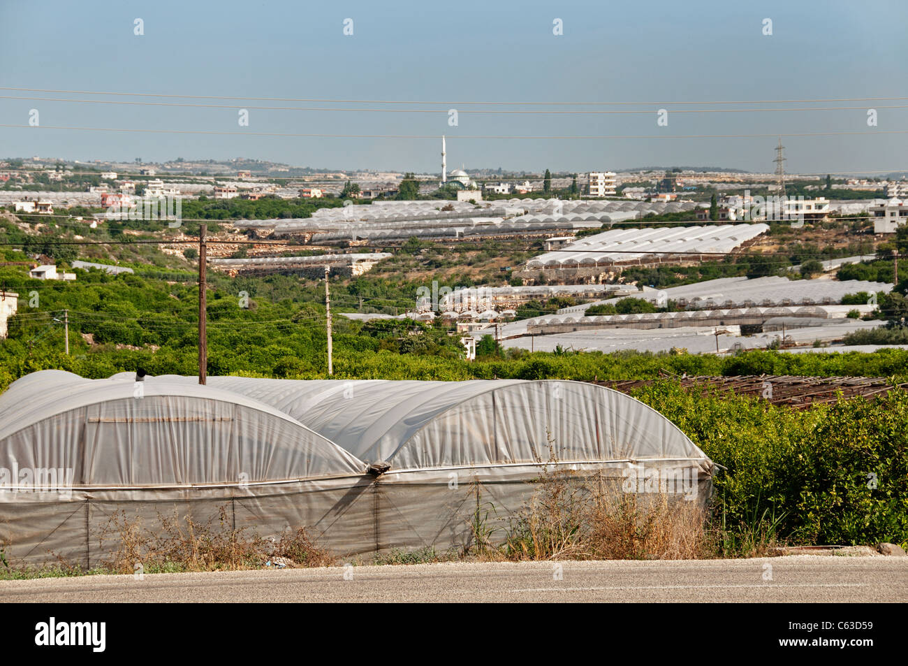 Südtürkei Gewächshaus Gewächshaus Landwirtschaft Bauernhof Stockfoto