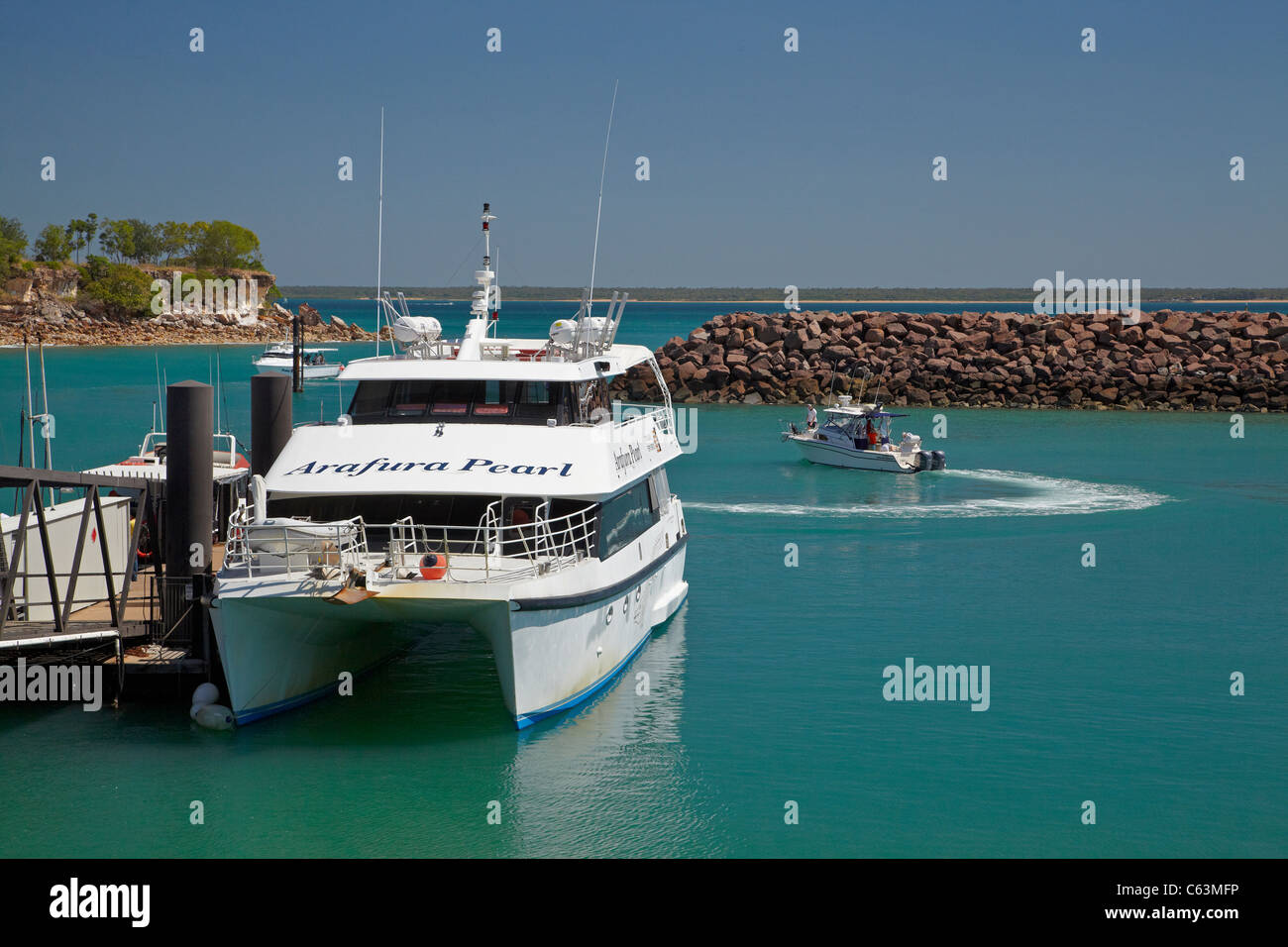 Passagier Fähre, Cullen Bay Ferry Terminal, Darwin, Northern Territory, Australien Stockfoto