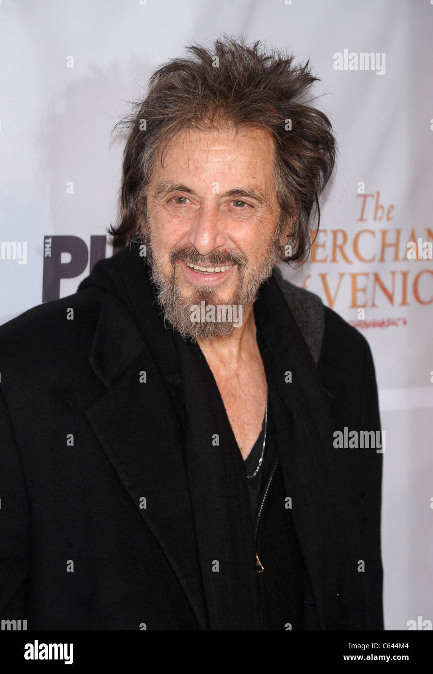 Al Pacino in Anwesenheit für Kaufmann von Venedig Premiere Feier am Broadway, The Broadhurst Theatre, New York, NY 7. November 2010. Foto von: Rob Rich/Everett Collection Stockfoto