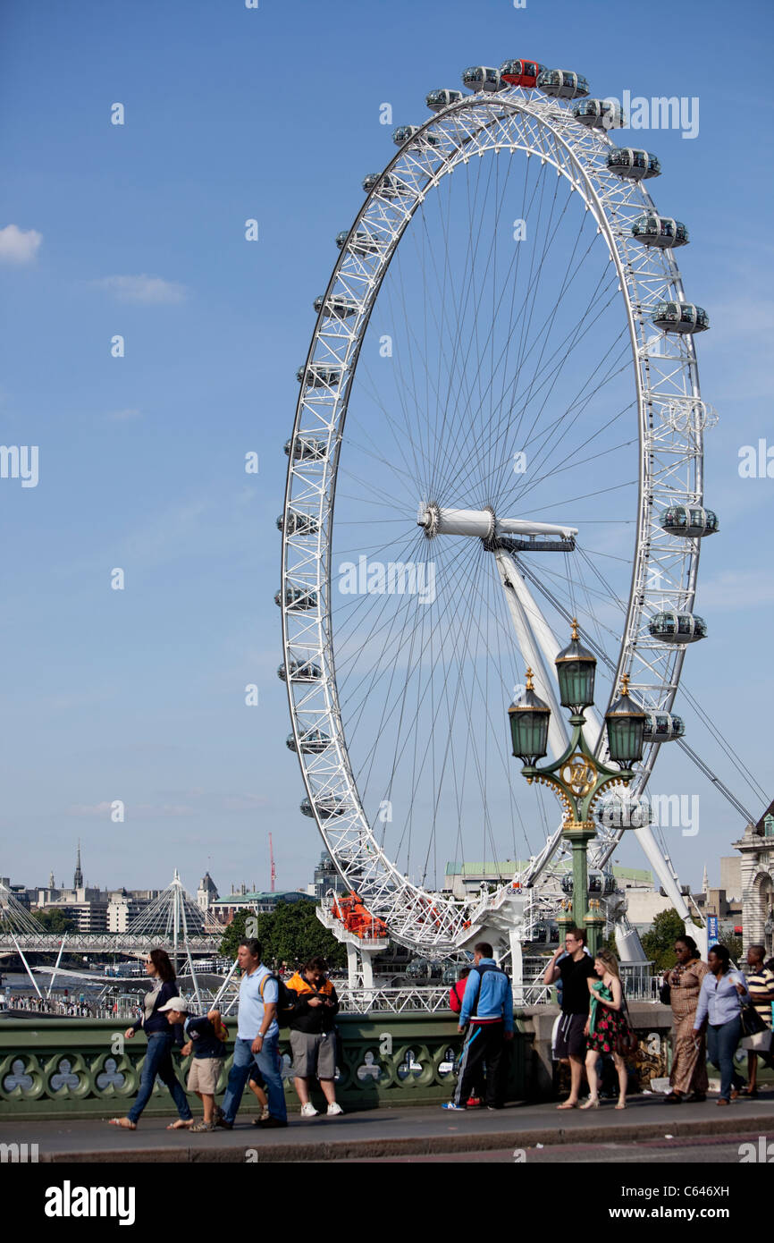 Das London Eye, Millennium Wheel, London, England, UK, GB Stockfoto
