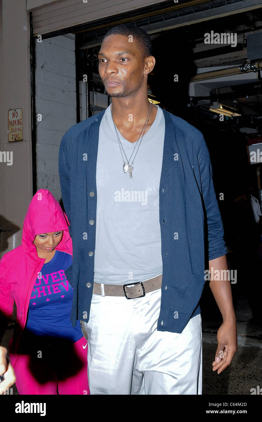 Adrienne Williams, Chris Bosh, besuchen Sie das "Leben mit Regis und Kelly" taping im Lincoln Center Studios ABC unterwegs für Stockfoto