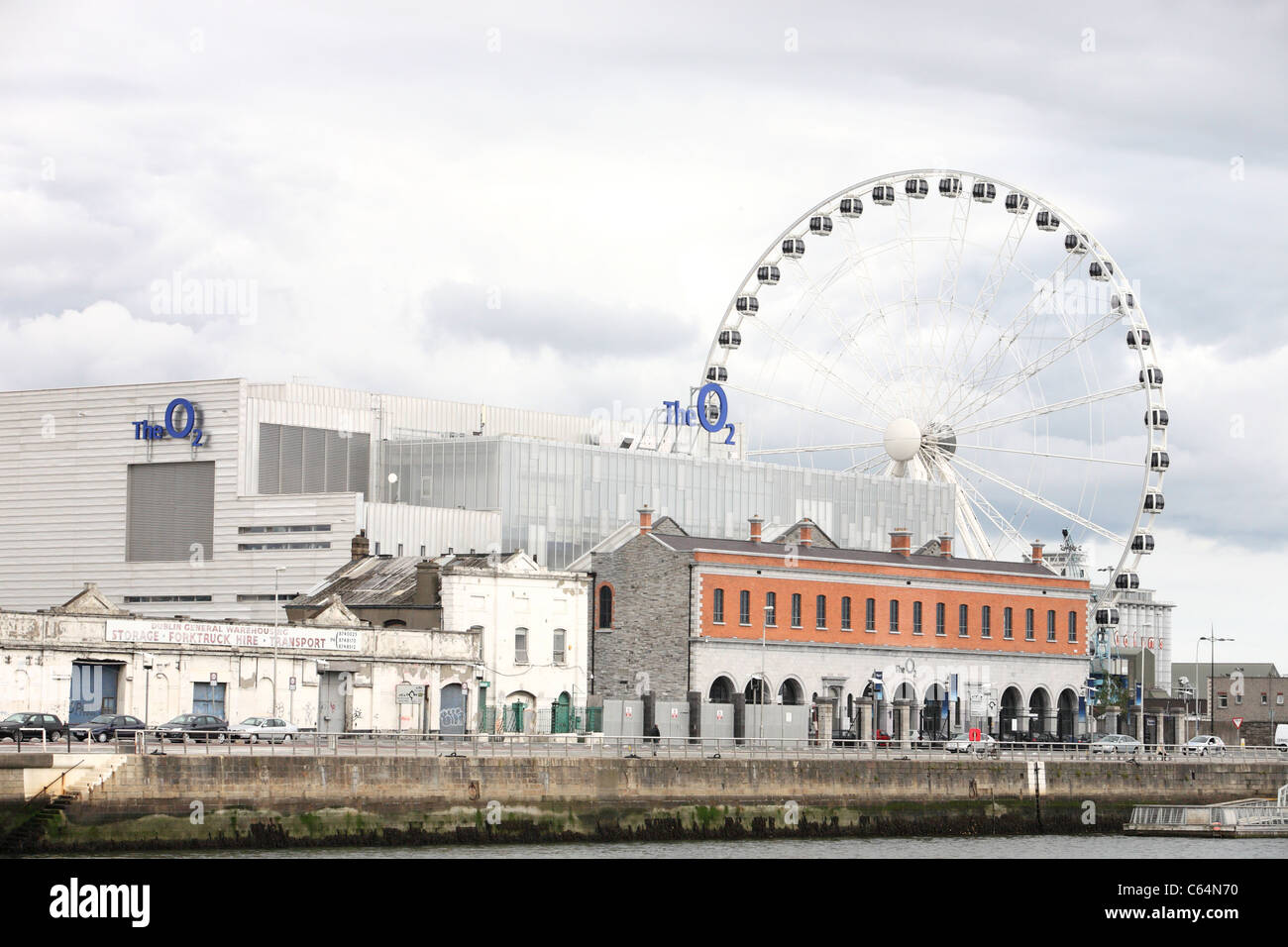 O2-Arena und Augenhöhe Dublins Irlands Stockfoto