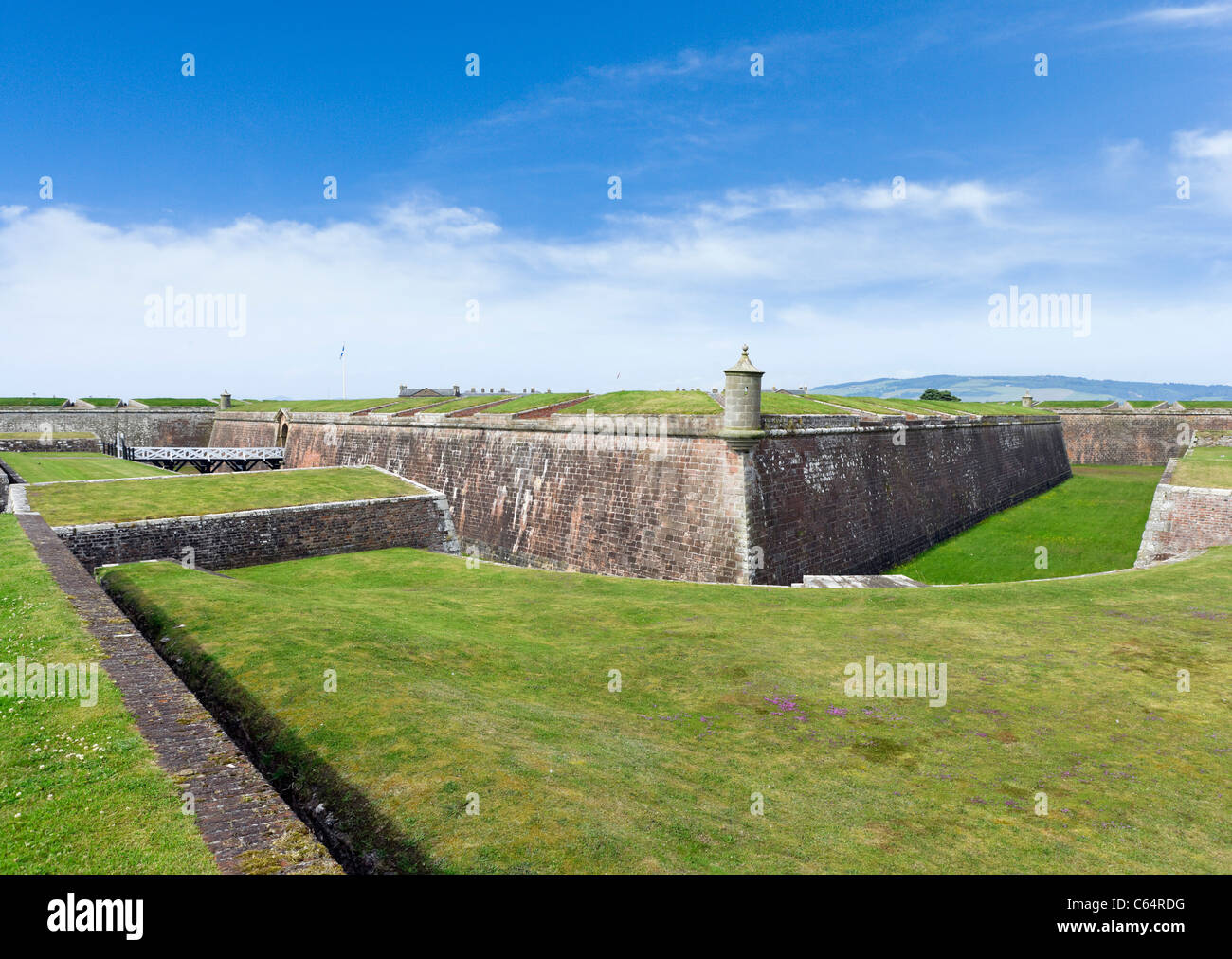 Die äußeren Werke von 18thC Fort George, in der Nähe von Inverness, gebaut nach den Jacobite steigen des 1745, Highland, Schottland, UK Stockfoto