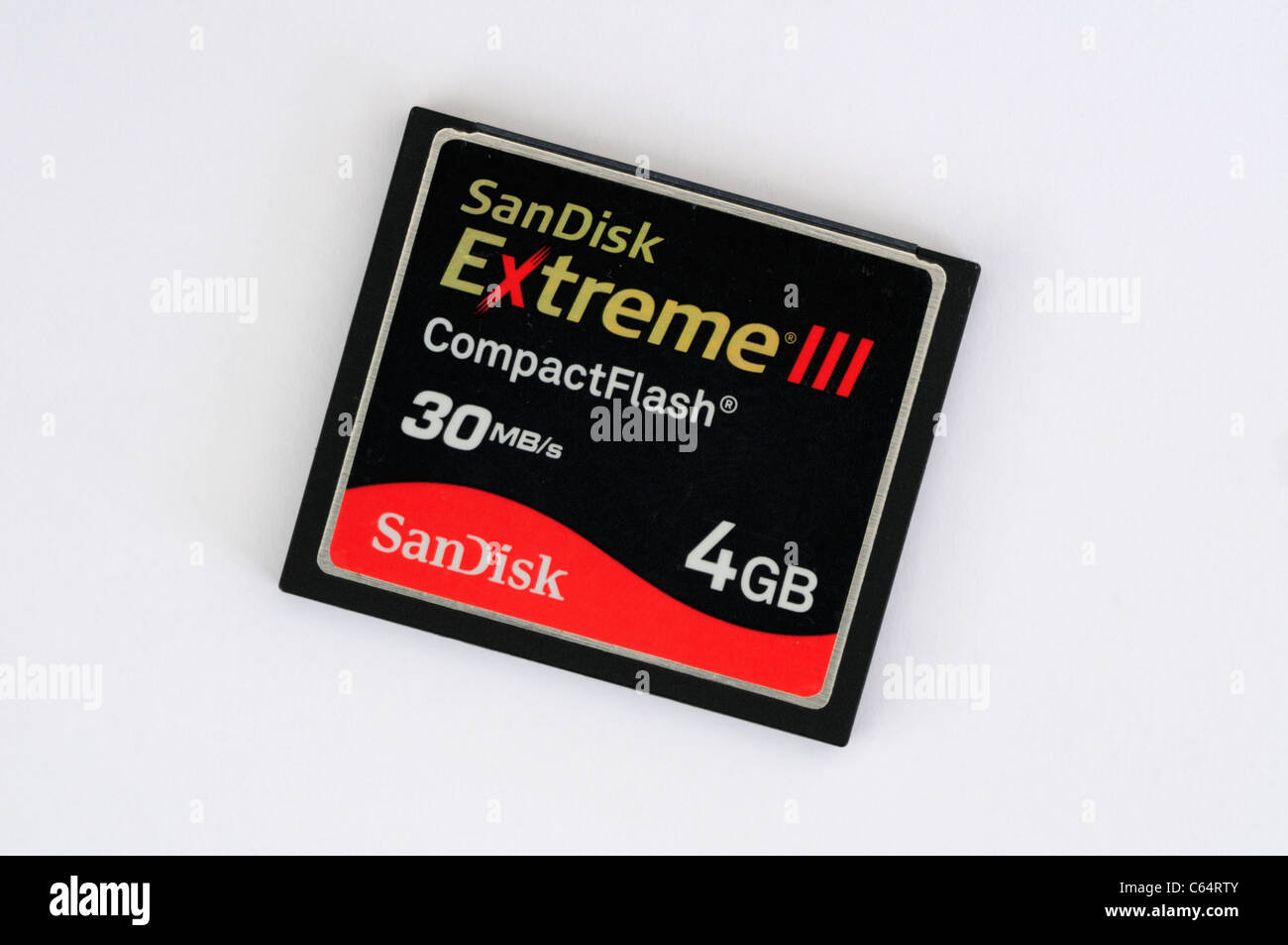 SanDisk Extreme III Compact Flash CF-Speicherkarte Stockfoto