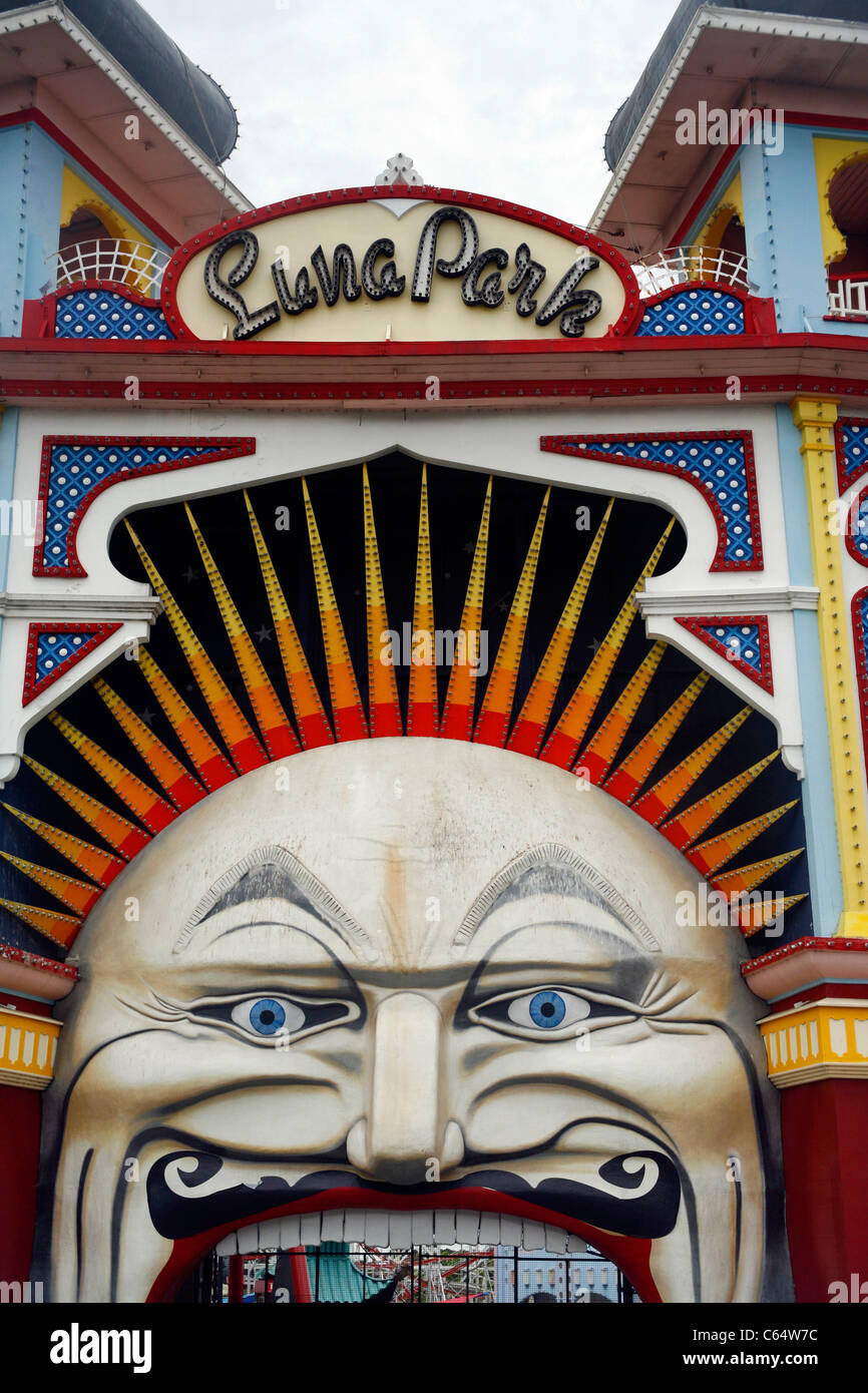 Luna Park, Festplatz am St Kilda, Melbourne, Australien Stockfoto