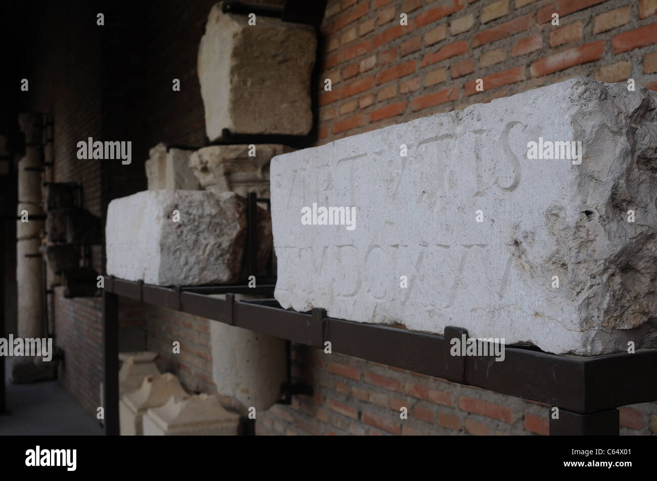 Quadern. Renaissance (Plateresk) gehören das ANTIQUARIUM - Wall von ALCALA DE HENARES (13 th). Spanien Stockfoto