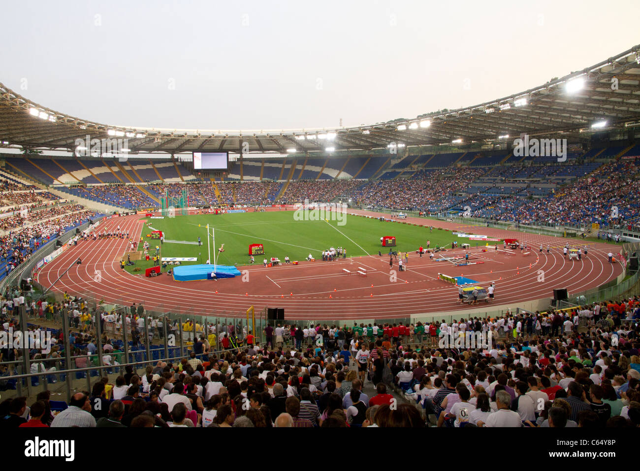 Olympia-Stadion von Rom Italien auf Golden Gala Leichtathletik Convention 2011 Stockfoto