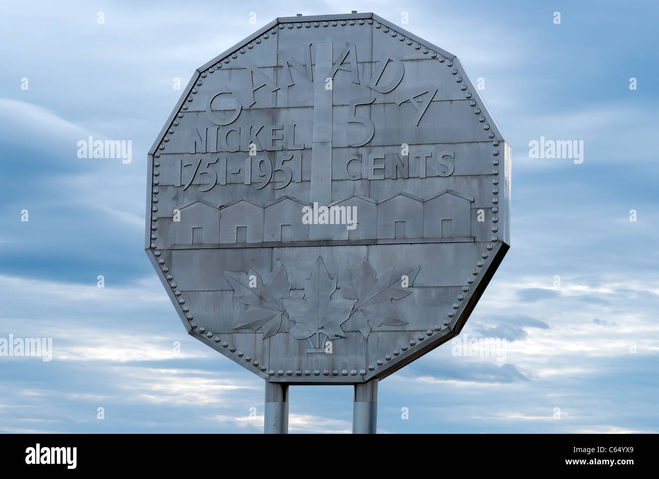 Nickel-Denkmal in Sudbury, Ontario Kanada Stockfoto