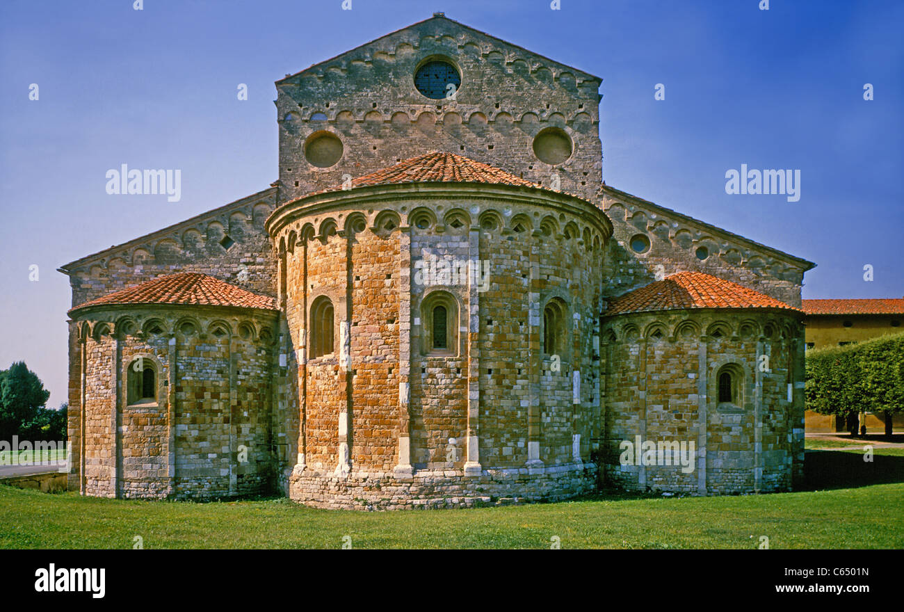 Kirche von San Piero ein Grado in der Nähe von Pisa. Stockfoto