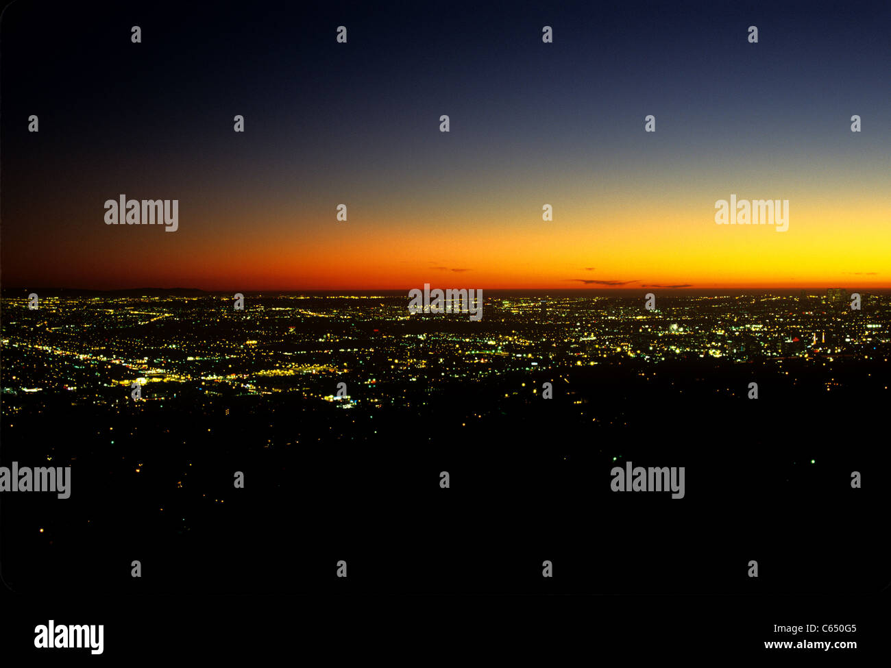 Los Angeles bei Nacht Stockfoto