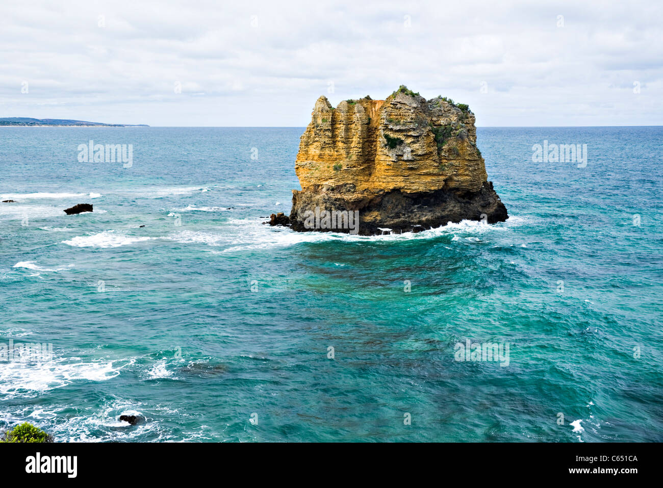 Eagle Rock aus Split Point Great Ocean Road im südlichen Ozean in Aireys Inlet Victoria Australien Stockfoto