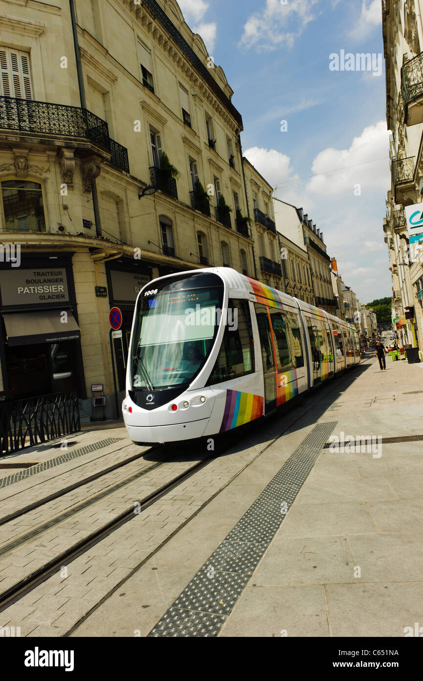 Angers, Frankreich, Transportsystem, Straßenbahn Stockfoto