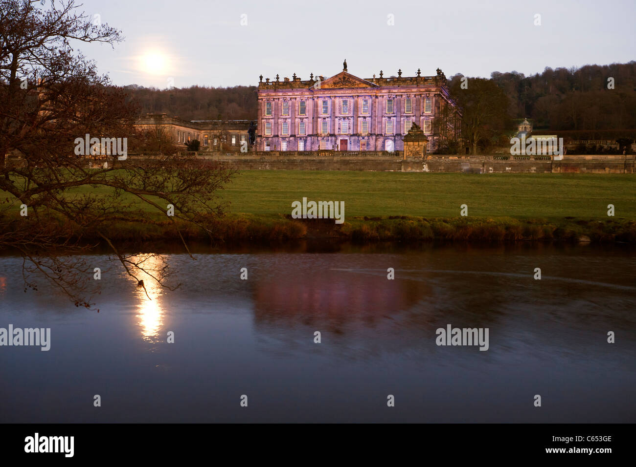Chatsworth House in Derbyshire, England Stockfoto