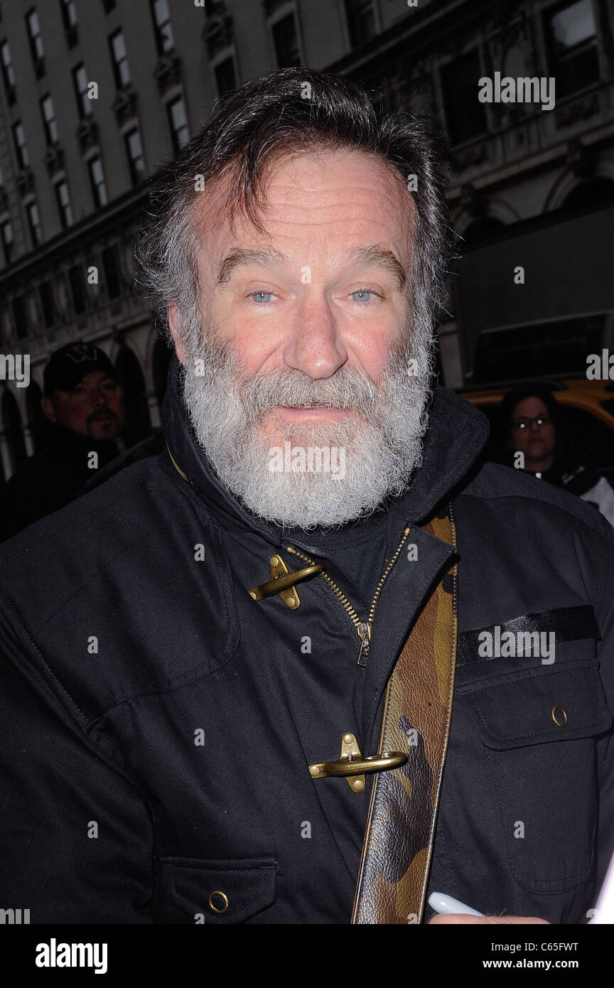 Robin Williams, tritt Richard Rodgers Theater seine Broadway-Stück "Bengal Tiger At The Baghdad Zoo" unterwegs für durchführen Stockfoto