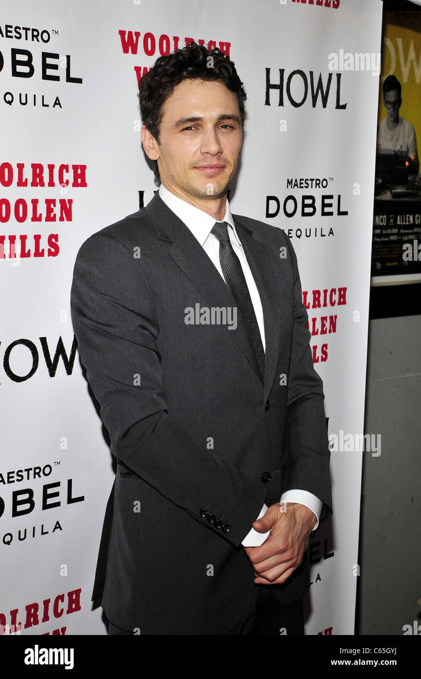 James Franco im Ankunftsbereich für HOWL Premiere Screening, IFC Center, New York, NY 22. September 2010. Foto von: William D. Bird/Everett Collection Stockfoto