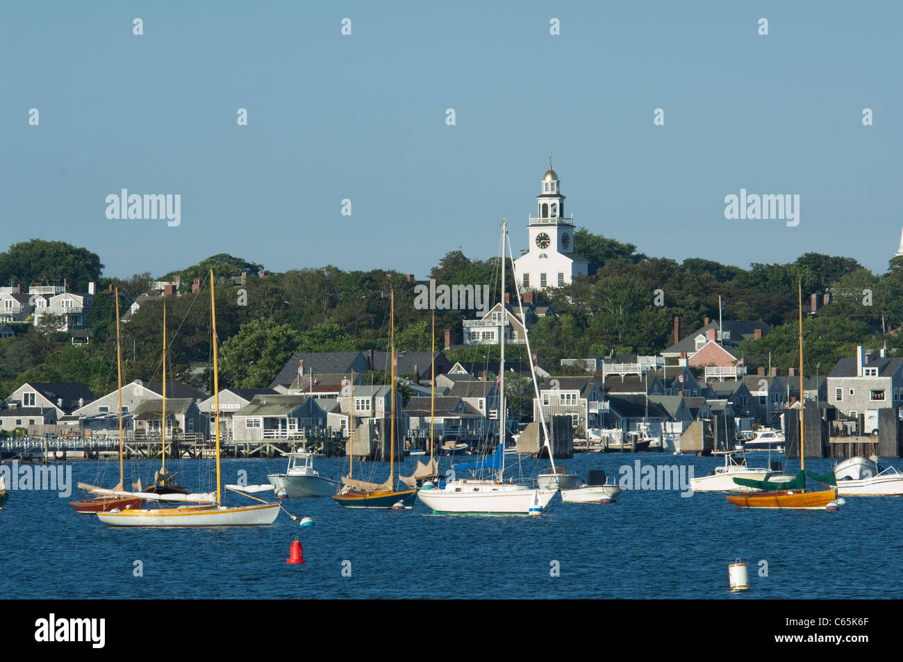 Massachusetts, Nantucket. Hafen von Nantucket. Stockfoto