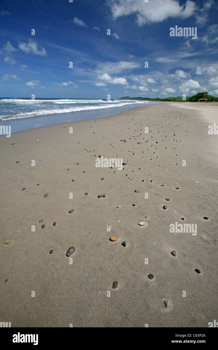 Einsamen tropischen Strand. Popoyo, Rivas, Nicaragua, Mittelamerika Stockfoto