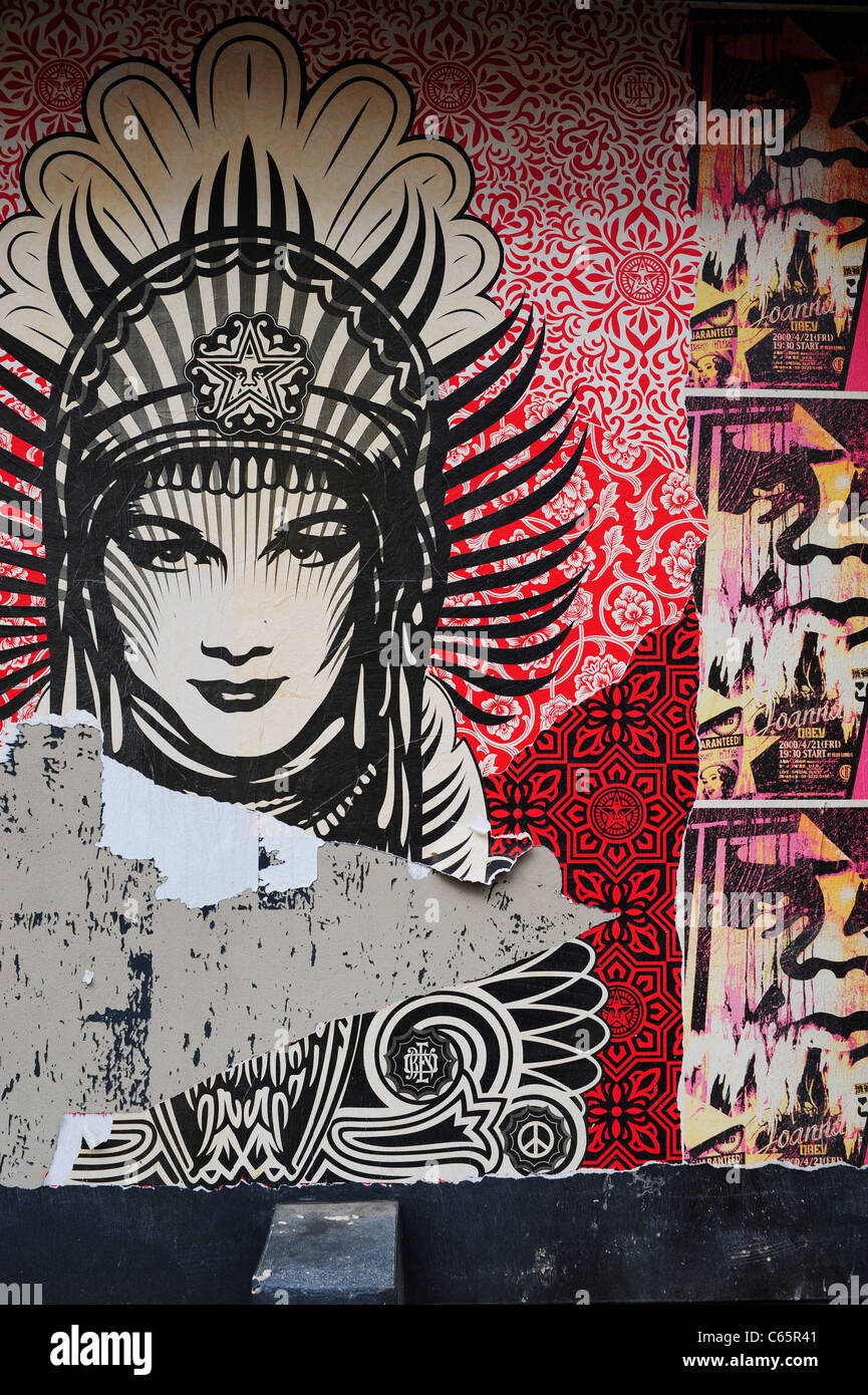 Zerrissene Poster - Manchester Stockfoto