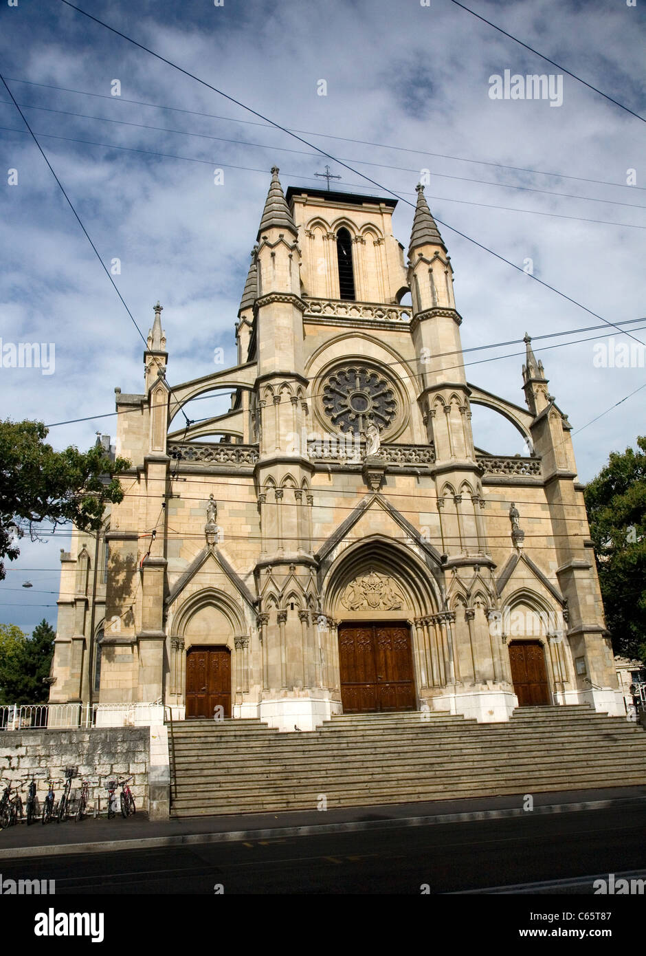 Basilika unserer lieben Frau Notre-Dame in Genf Stockfoto