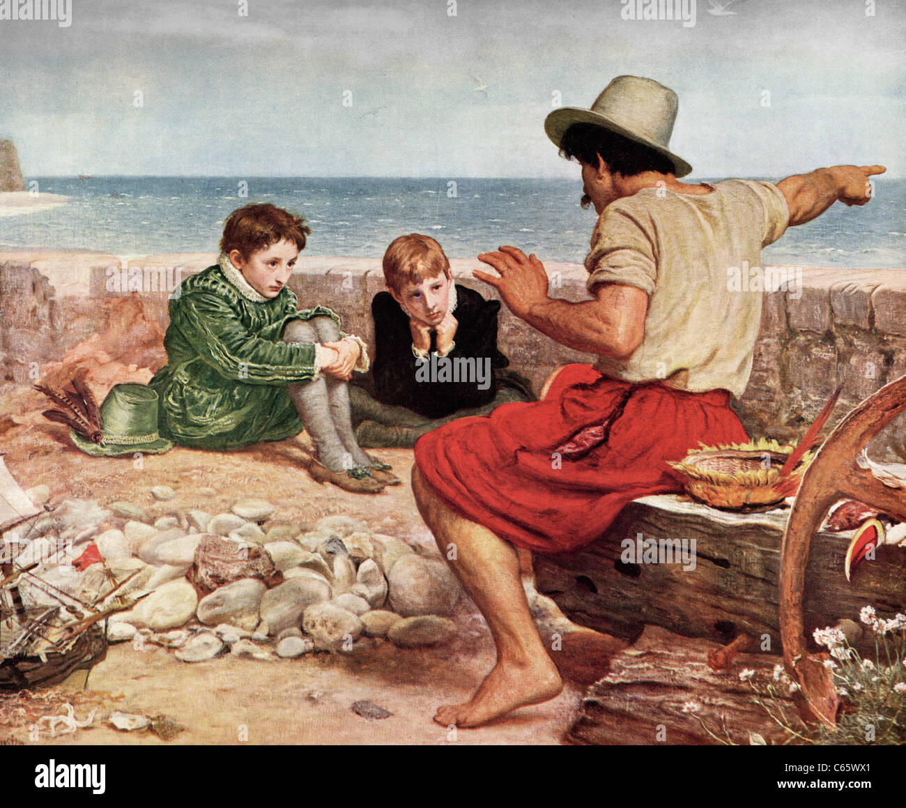 Die Kindheit von Raleigh von Sir John Everett Millais. Stockfoto