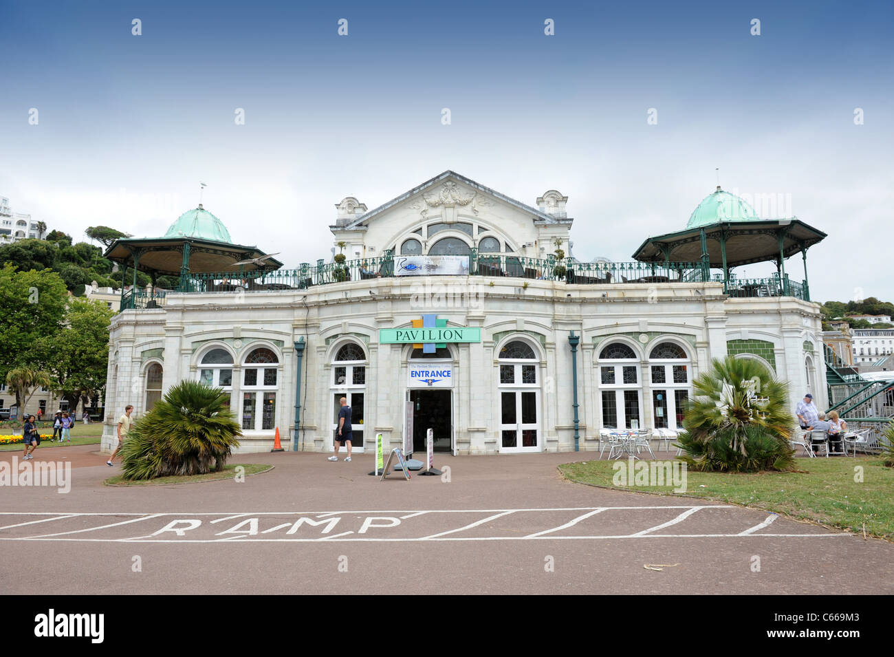 Torquay Pavillon restaurant Stockfoto