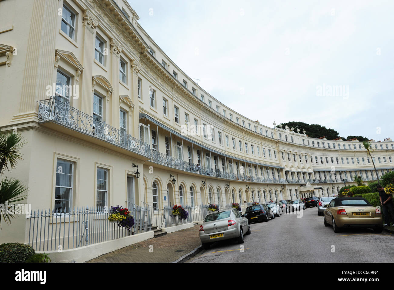 Osborne Hotel im Hesketh Halbmond Torquay an der englischen Riviera Stockfoto