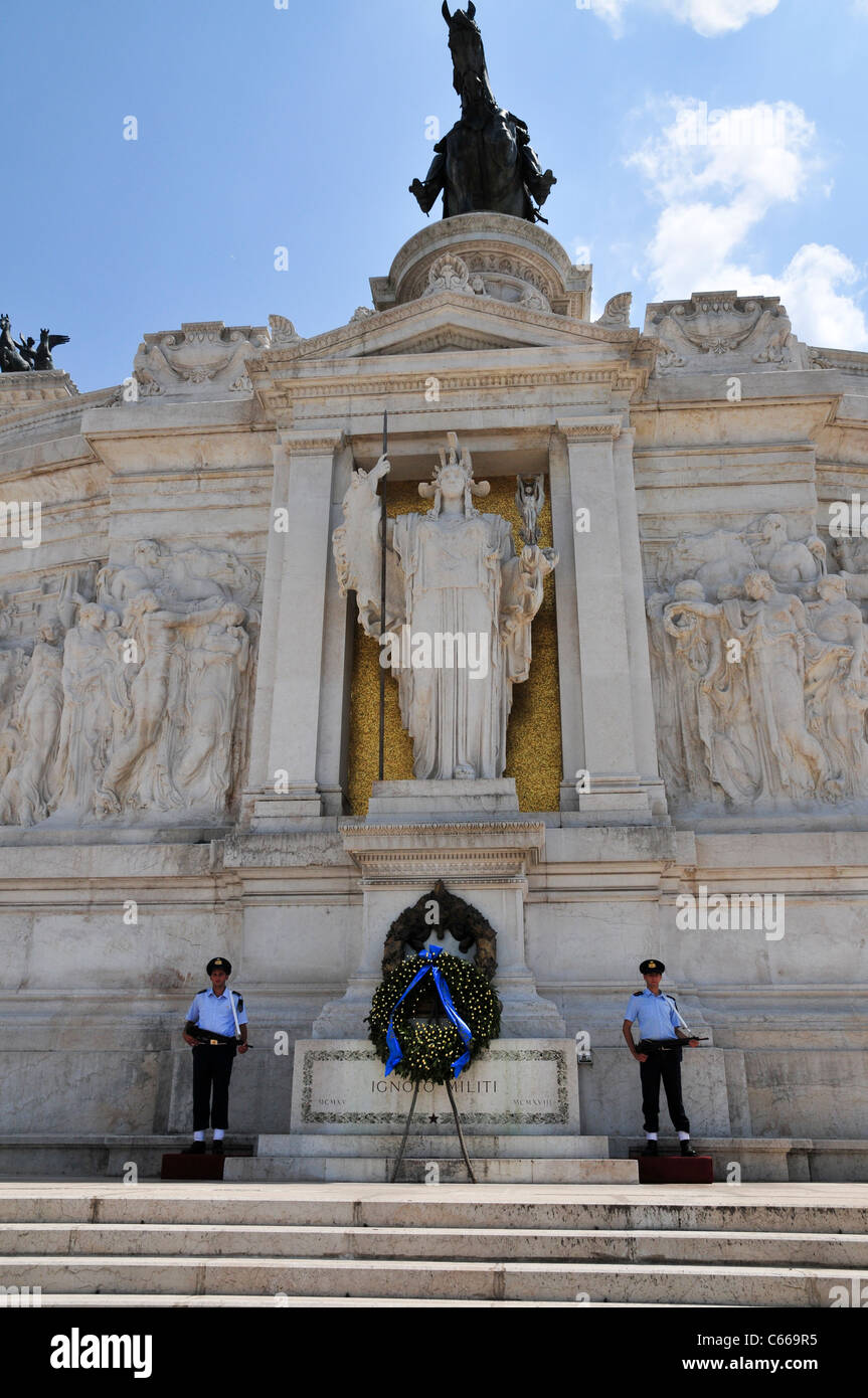 Italien, Rom, Vittorio Emanuele II Denkmal am Piazza Venezia. Stockfoto