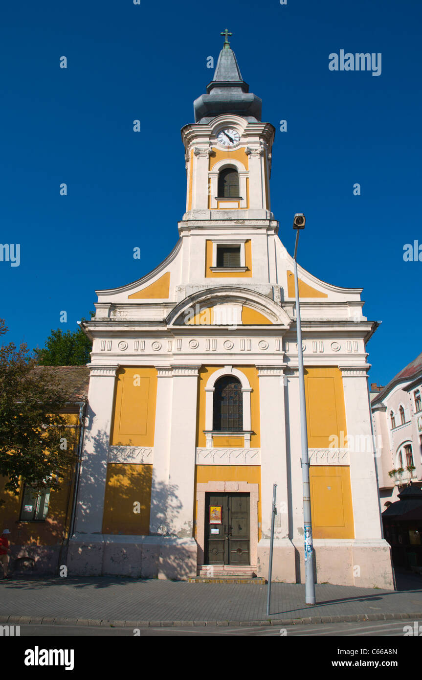 Klassizistische griechisch-katholische Kirche (1829) für griechische Siedler gebaut Kecskemet Ungarn Mitteleuropa Stockfoto