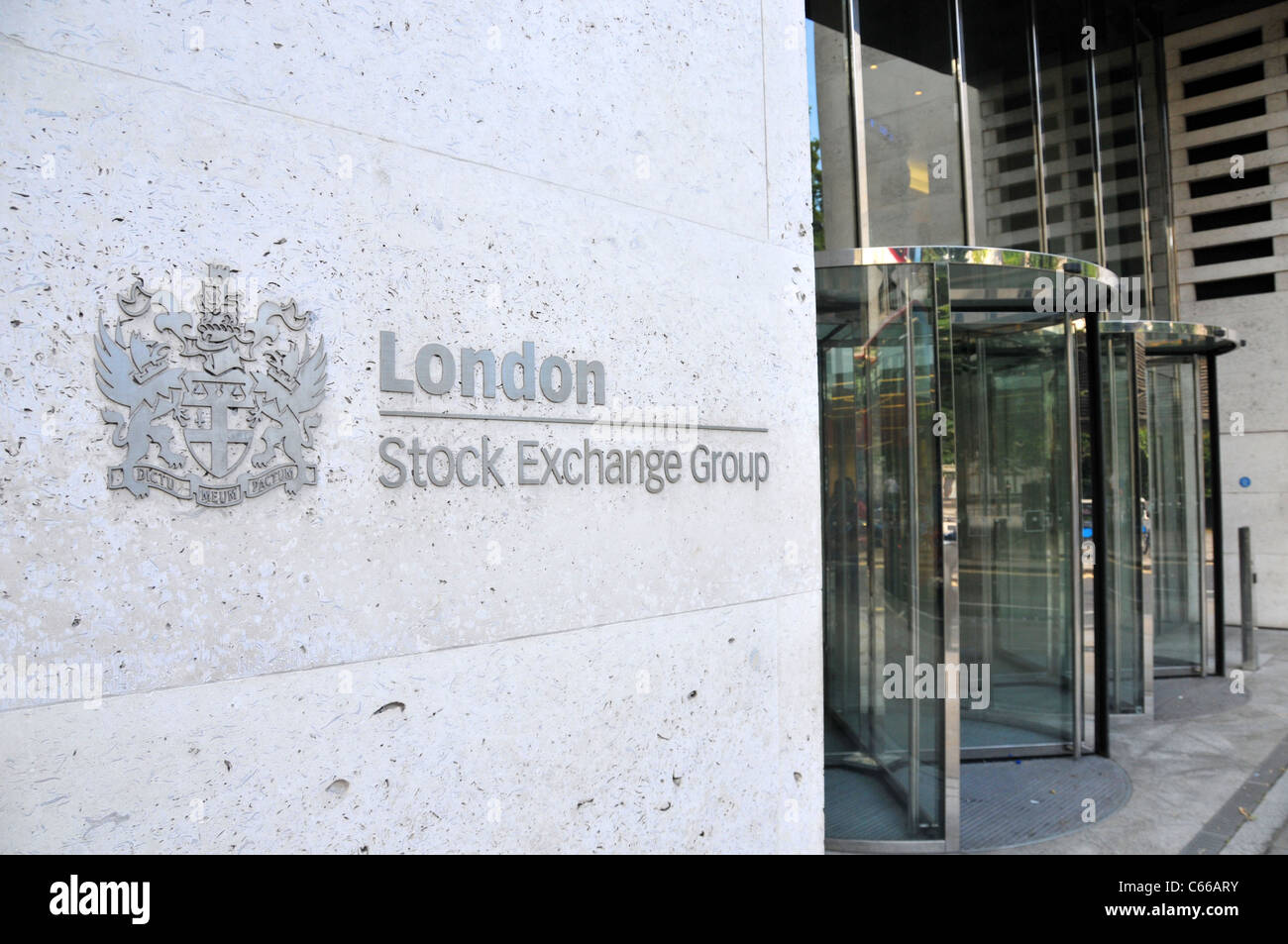 London Stock Exchange Paternoster Square Aktien Aktien Stockfoto