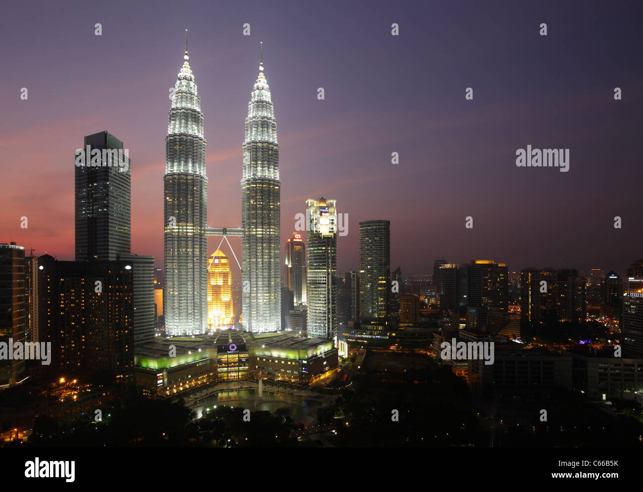 Menara Petronas Towers, Kuala Lumpur, Malaysia Stockfoto