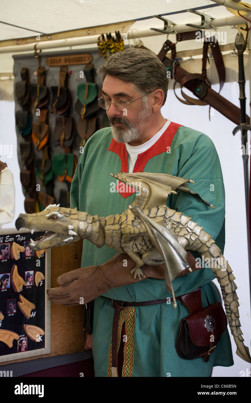 Mittelalterfest in Verdin Park, Northwich 13. August & 14., mit Living History Camps, Cheshire, UK Stockfoto