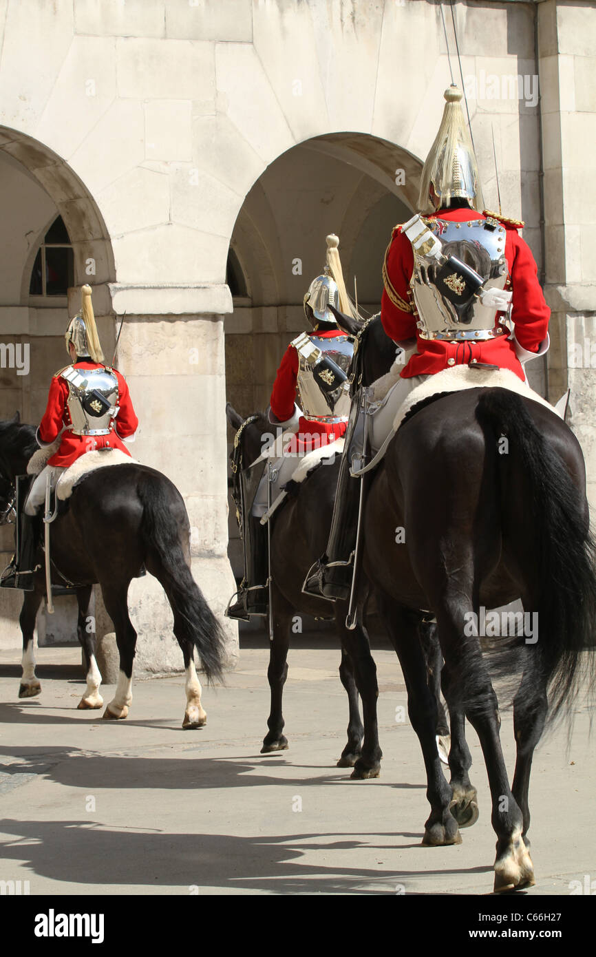 VEREINIGTES KÖNIGREICH. DER WACHWECHSEL IN WHITEHALL, LONDON Stockfoto