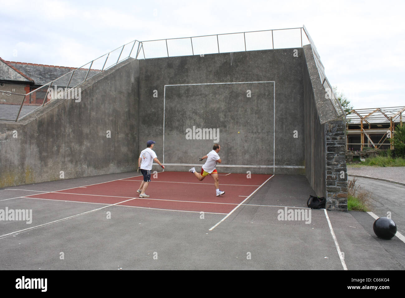 Handballplatz in Süd-Wales Stockfoto