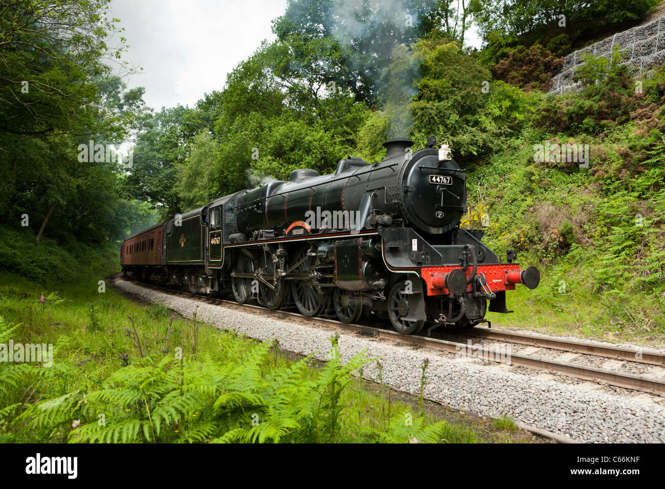 44767 George Stephenson auf die North York Moors Railway, North Yorkshire Stockfoto