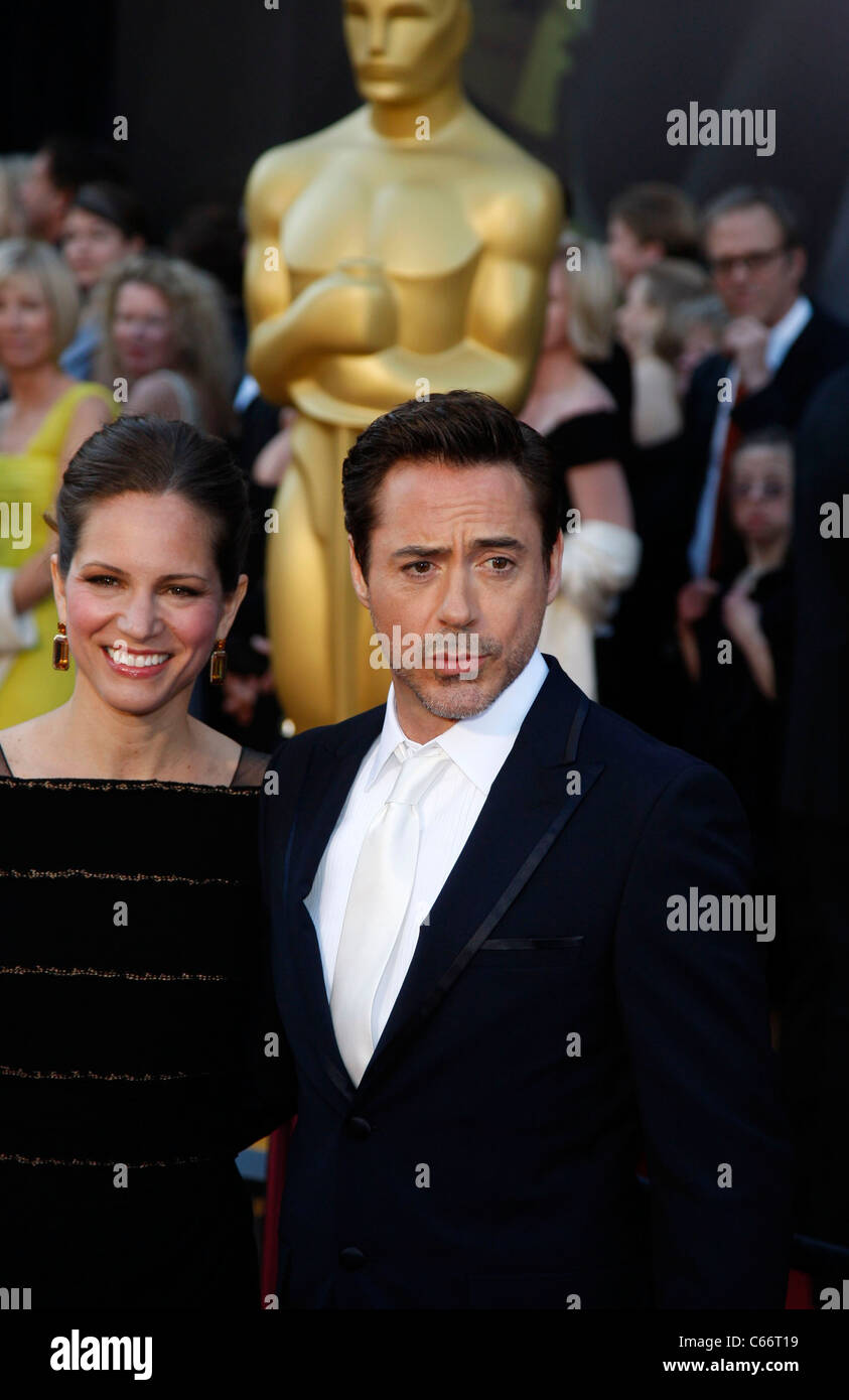 Susan Downey, Robert Downey Jr, bei der Ankunft für die 83. Academy Awards Oscars - Ankünfte Teil 1, das Kodak Theatre, Los Angeles, CA 27. Februar 2011. Foto von: Jef Hernandez/Everett Collection Stockfoto