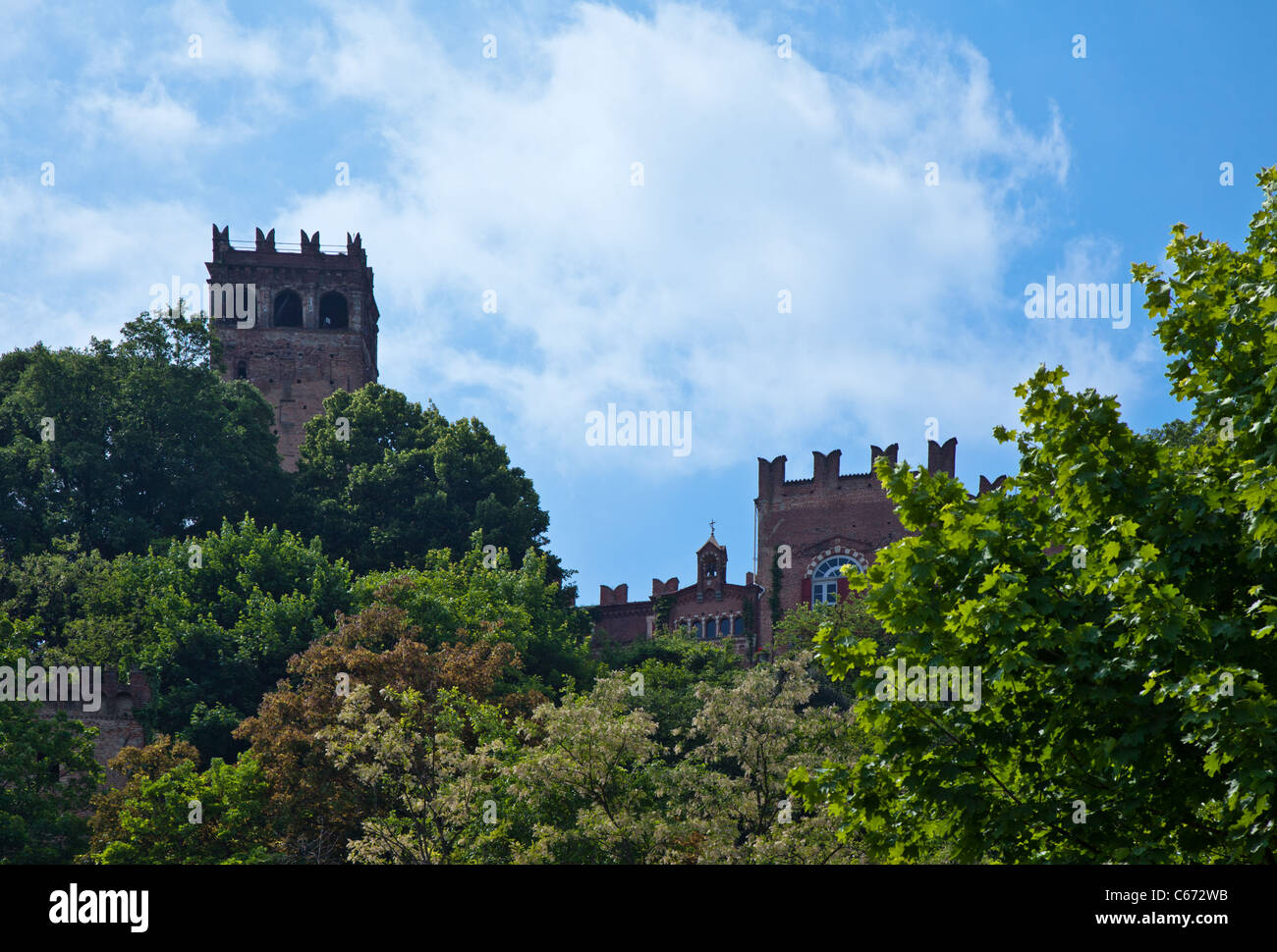 Italien, Piemont, Monferrato, Gabiano Monferrato, das Schloss Stockfoto