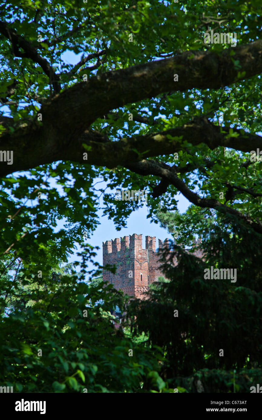 Italien, Piemont, Monferrato, Gabiano Monferrato, das Schloss Stockfoto