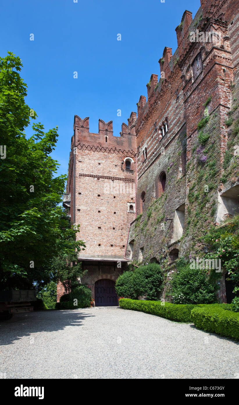 Italien, Piemont, Monferrato, Gabiano Monferrato, das Schloss Stockfoto