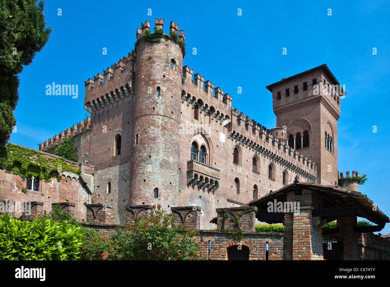 Italien, Piemont, Monferrato, Gabiano Monferrato, das Schloss Stockfoto