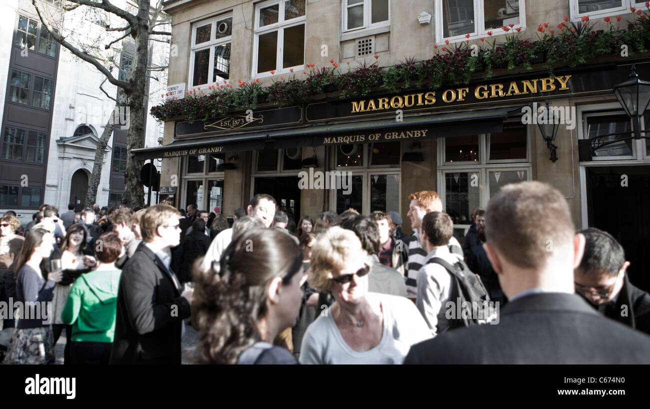 ALTEN LONDONER PUB DER MARQUIS VON GRANBY Stockfoto